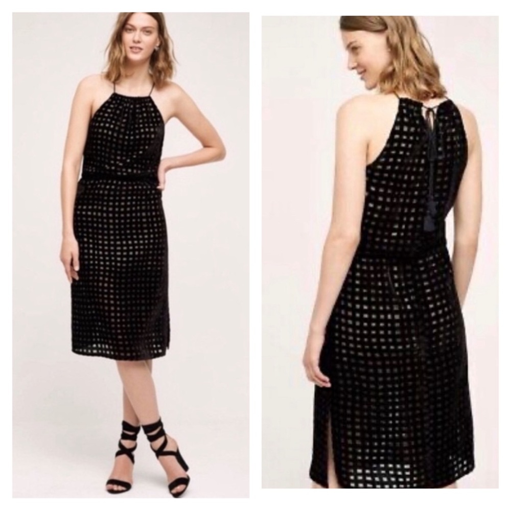 NEW Anthropologie Zero To Sky Charlotte velvet midi dress